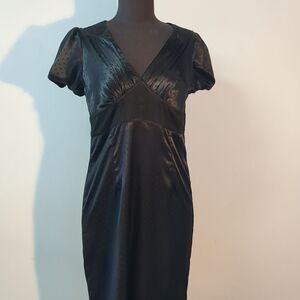 Retro Black Wiggle Dress 1940s